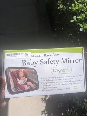 Shynerk Adjustable Back Seat Baby Safety Mirror - Black Frame